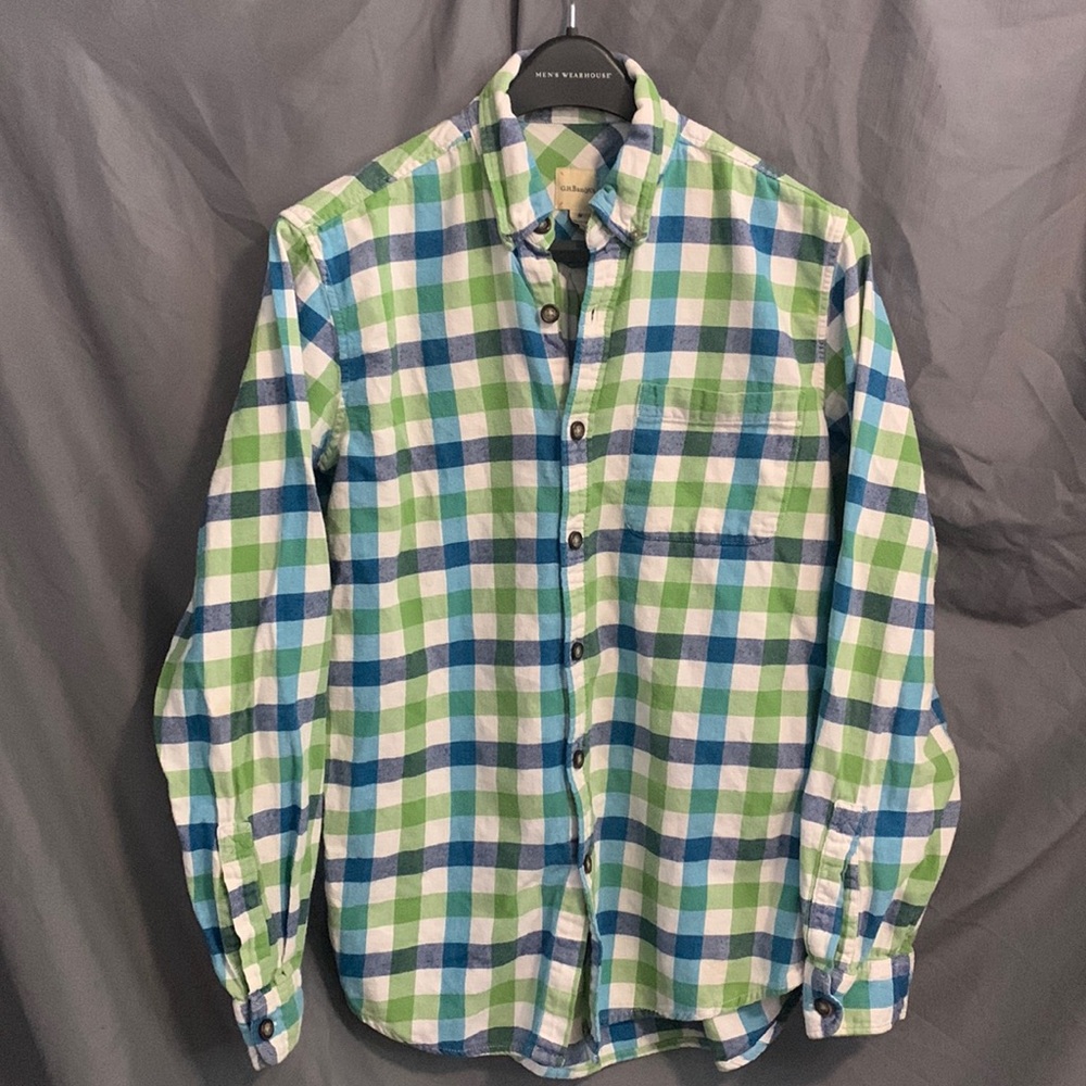 Men's G.H. Bass Fireside Regular-Fit Plaid Flannel Button-Down Shirt Size Medium